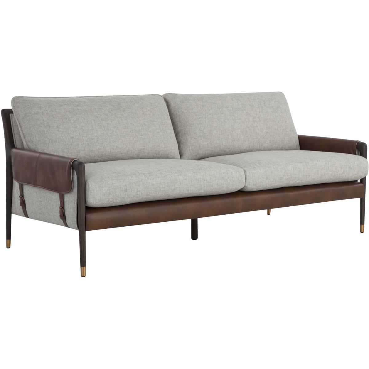 SUNPAN 110574 Mauti Brown / Vault Fog / Bravo Cognac Sofa